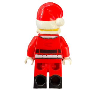 Santa - Fur Lined Jacket with 2 Wrinkles on Back, Red Legs with Black Boots, Santa Hat with Printed Red Top, hol368 Minifigure LEGO®