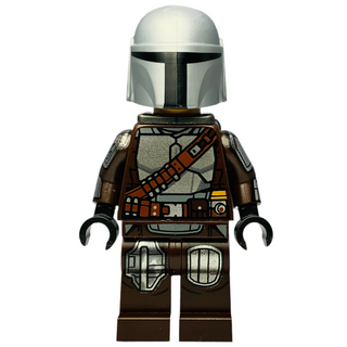 Din Djarin - Silver Beskar Armor, sw1212 (with Printed Face, Jetpack) Minifigure LEGO® Like New