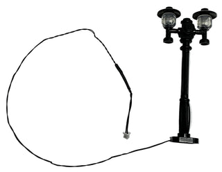 Light-Up Black Double Lamp Post, DIY System, ACCDH Light up kit United Brick Co®