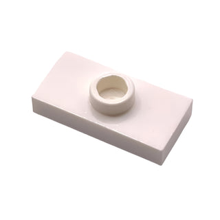 Plate, Modified 1x2 with 1 Stud with Groove (Jumper), Part# 3794b Part LEGO® White