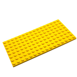 Yellow rectangular construction plate with evenly spaced stud connectors across entire surface.