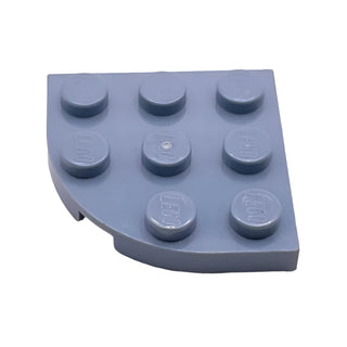 Plate, Round Corner 3x3, Part# 30357 Part LEGO® Sand Blue