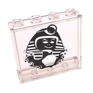 Panel 1 x 4 x 3 with Side Supports - Hollow Studs with Pharaoh Pattern, Part# 60581pb138 Part LEGO®