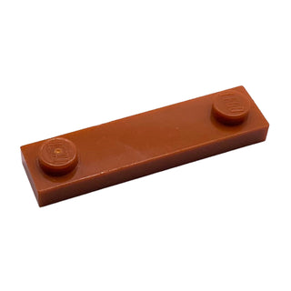 Plate, Modified 1x4 with 2 Studs without Groove, Part# 92593 Part LEGO® Dark Orange