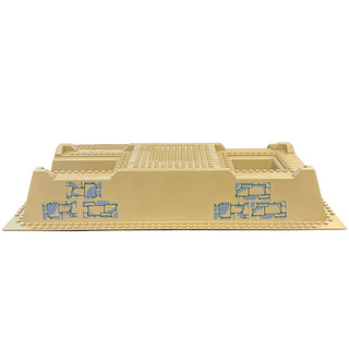 Baseplate, Raised 32 x 48 x 6 with Level Front with Stone Pattern on Four Sides and Pit Pattern, 51542pb003 Part LEGO®