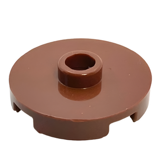Tile, Round 2x2 with Open Stud, Part# 18674 Part LEGO® Reddish Brown
