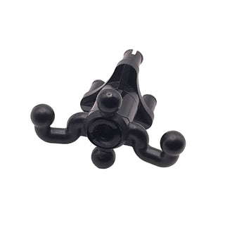 Technic, Steering Arm with 4 Tow Ball with Black Wheel Hub 3 Pin Triangular (32495 / 32496), Part# 32495c01 Part LEGO® Black