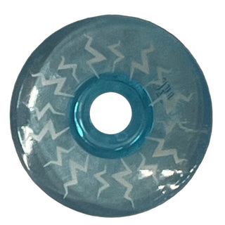 Dish 2 x 2 Inverted (Radar) with White Lightning Bolts Pattern, Part# 4740pb008 Part LEGO® Trans-Light Blue