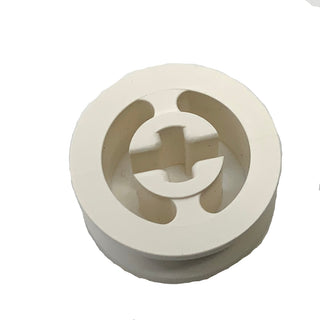 Wheel with Split Axle Hole, Part# 3482 Part LEGO® White Very Good
