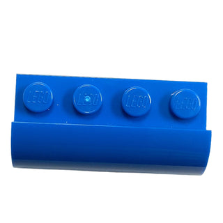 Slope, Curved 2 x 4 x 1 1/3 with 4 Recessed Studs, Part# 6081 Part LEGO® Blue