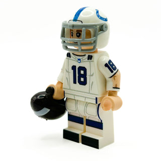 #18 QB Manning, Colts Football Player Minifig - B3 Customs Custom minifigure B3 Customs