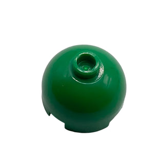 Brick Round 2x2 Dome Top with Bottom Axle Holder (Hollow Stud), Part# 553c Part LEGO® Green