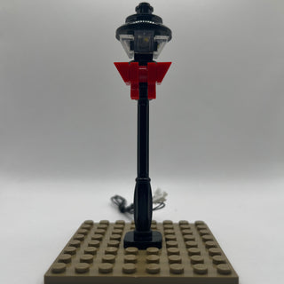 Lighting Kit, Winter Village Lamp Post, Double Connector (Black Pole, Amber Light) ACC-WVLA Light up kit United Brick Co®