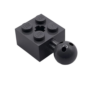 Technic, Brick Modified 2x2 with Ball Joint and Axle Hole with 6 Holes in Ball, Part# 57909b Part United Brick Co® Dark Bluish Gray