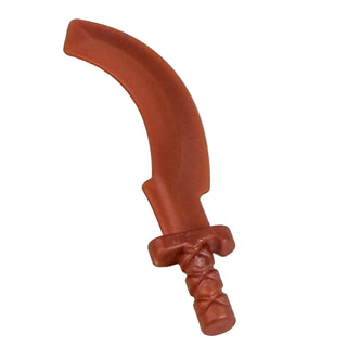 Minifigure, Weapon Sword, Khopesh (Sickle Sword), Part# 93247 Part LEGO® Reddish Copper