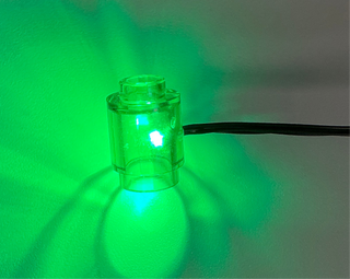 1x1 Light-Up Round Brick, DIY System, Reconnectable, LS1x1R-LA Custom Parts United Brick Co® Green