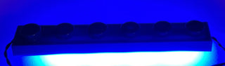 1x6 LED Light Up Plate, DIY System, Reconnectable, LB1x6-LA Custom Parts United Brick Co® Blue/Blue