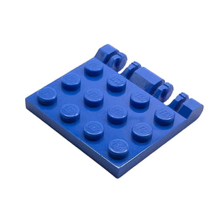 Hinge Plate 3 x 4 Locking Dual 2 Fingers, Part# 44570 Part LEGO® Blue