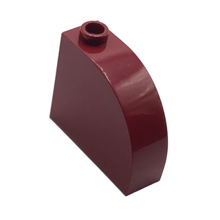 Slope, Curved 3 x 1 x 2 with Hollow Stud, Part# 33243 Part LEGO® Dark Red