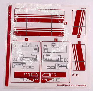 Sticker Sheet for Set Resistance Y-Wing Starfighter, 75249-1 - (63966/6279992), Part# 75249stk01 Part LEGO® Complete