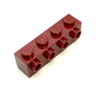 Brick, Modified 1x4 with Studs on Side, Part# 30414 Part LEGO® Dark Red  