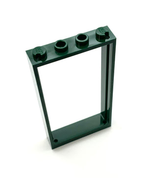 Door Frame 1x4x6 with Two Holes on Top and Bottom, Part# 60596 Part LEGO® Dark Green  