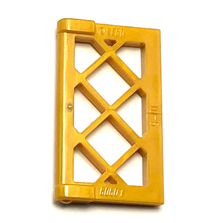 Pane for Window 1 x 2 x 3 Lattice with Thick Corner Tabs, Part# 60607 Part LEGO® Pearl Gold