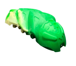 Bionicle Rahkshi Kraata Stage 1 with Marbled Pattern, Part# kraata1 Part LEGO® Green Head (Tan Tail)