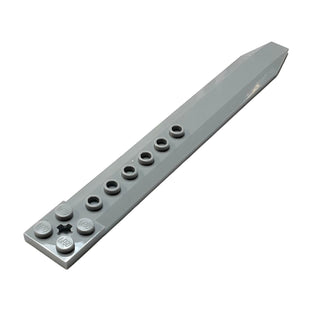 Plate Modified 2x16 with Angled Side Extensions and Axle Hole, Part# 62743 Part LEGO® Light Bluish Gray  