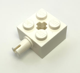 Brick, Modified 2x2 with Pin and Axle Hole, Part# 6232 Part LEGO® White  
