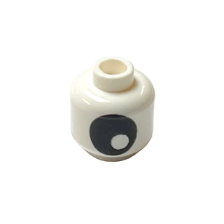 Minifigure, Head without Face with Large Black Eye with Pupil Pattern, Part# 3626pb1112 Part LEGO® White