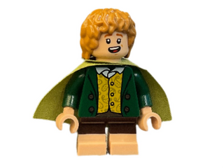 Meriadoc Brandybuck (Merry) - Dark Green Jacket, Medium Nougat Hair, lor124 Minifigure LEGO®