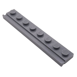 Plate, Modified 1x8 with Door Rail, Part# 4510 Part LEGO® Dark Bluish Gray