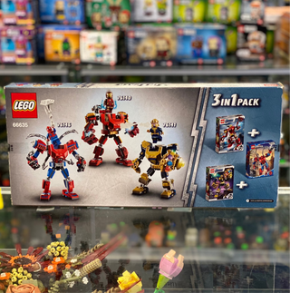 Super Heroes Bundle Pack, Avengers and Spider-Man, 3 in 1 Pack (Sets 76140, 76141, and 76146) - Super mech pack, 66635 Building Kit LEGO®
