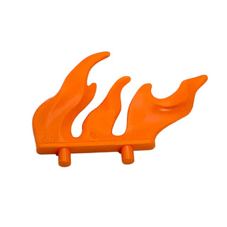 LEGO® Power Miners Eruptorr Flame Wave Rounded Row of Three with Two Pins, Part# 87957 Part LEGO® Orange Very Good