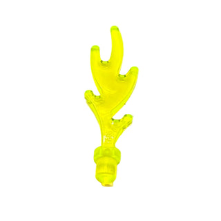 Flame Wave Rounded Straight Small with Bar End, Part# 6126b Part LEGO® Trans-Neon Green 1 Part