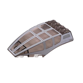 Windscreen 10 x 6 x 2 Curved with Frame Pattern, Part# 45705pb011 Part LEGO® Trans-Brown Very Good