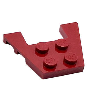 Wedge, Plate 3 x 4 with Stud Notches, Part# 48183 Part LEGO® Dark Red