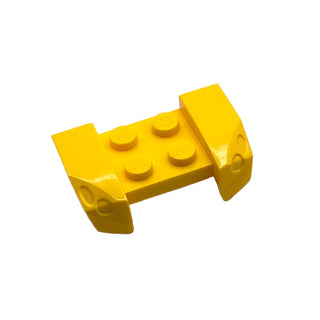 Vehicle, Mudguard 2 x 4 with Headlights Overhang, Part# 44674 Part LEGO® Yellow