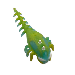 Hero Factory Factory Brain with Molded Hard Plastic Glow In Dark Eyes and Spikes and Marbled Yellow Pattern (Flexible Rubber), Part# 11164pb02 Part LEGO® Trans-Light Blue