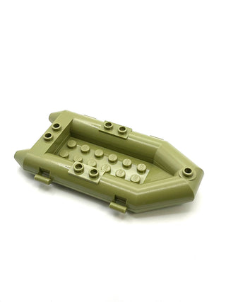 Boat, Small Rubber Raft, Part# 30086c01 Part LEGO® Olive Green