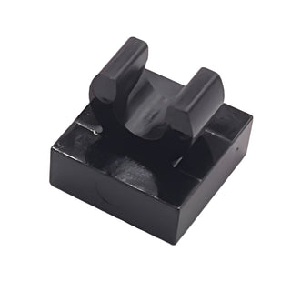 Tile, Modified 1x1 with Open O Clip, Part# 15712 Part LEGO® Black