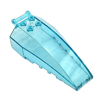 Windscreen 8 x 4 x 2 with 4 Studs and Bar Handle, Part# 92579 Part LEGO® Trans-Light Blue