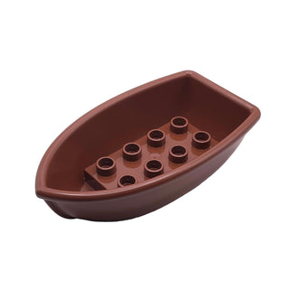 Duplo Boat with 8 Studs, Part# 13535 Part LEGO® Reddish Brown Very Good
