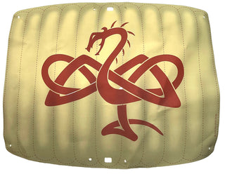 Cloth Sail Rectangle Curved with Red Viking Sea Serpent Pattern, Part# 53929