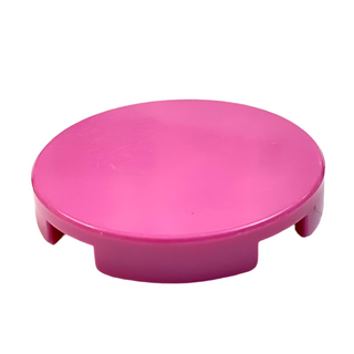 Tile, Round 2 x 2 with Bottom Stud Holder, Part# 14769 Part LEGO® Dark Pink