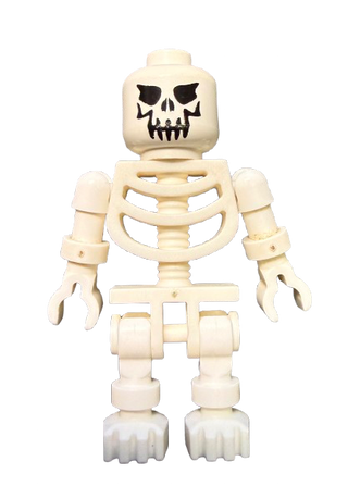 Skeleton - Evil Skull, Floppy Arms, gen004 - LEGO® Adventurers Minifigure LEGO®