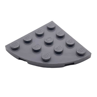Plate Round Corner 4x4, Part# 30565 Part LEGO® Dark Bluish Gray