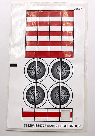 Sticker Sheet for Set X-wing Starfighter, 9493 - (71920/4654778), Part# 9493stk01 Part LEGO® Missing 1 Sticker