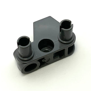 Bionicle Rhotuka Connector Block 1x3x2 with 2 Pins and Axle Hole, Part# 50901 Part LEGO® Slightly Used - Dark Bluish Gray  